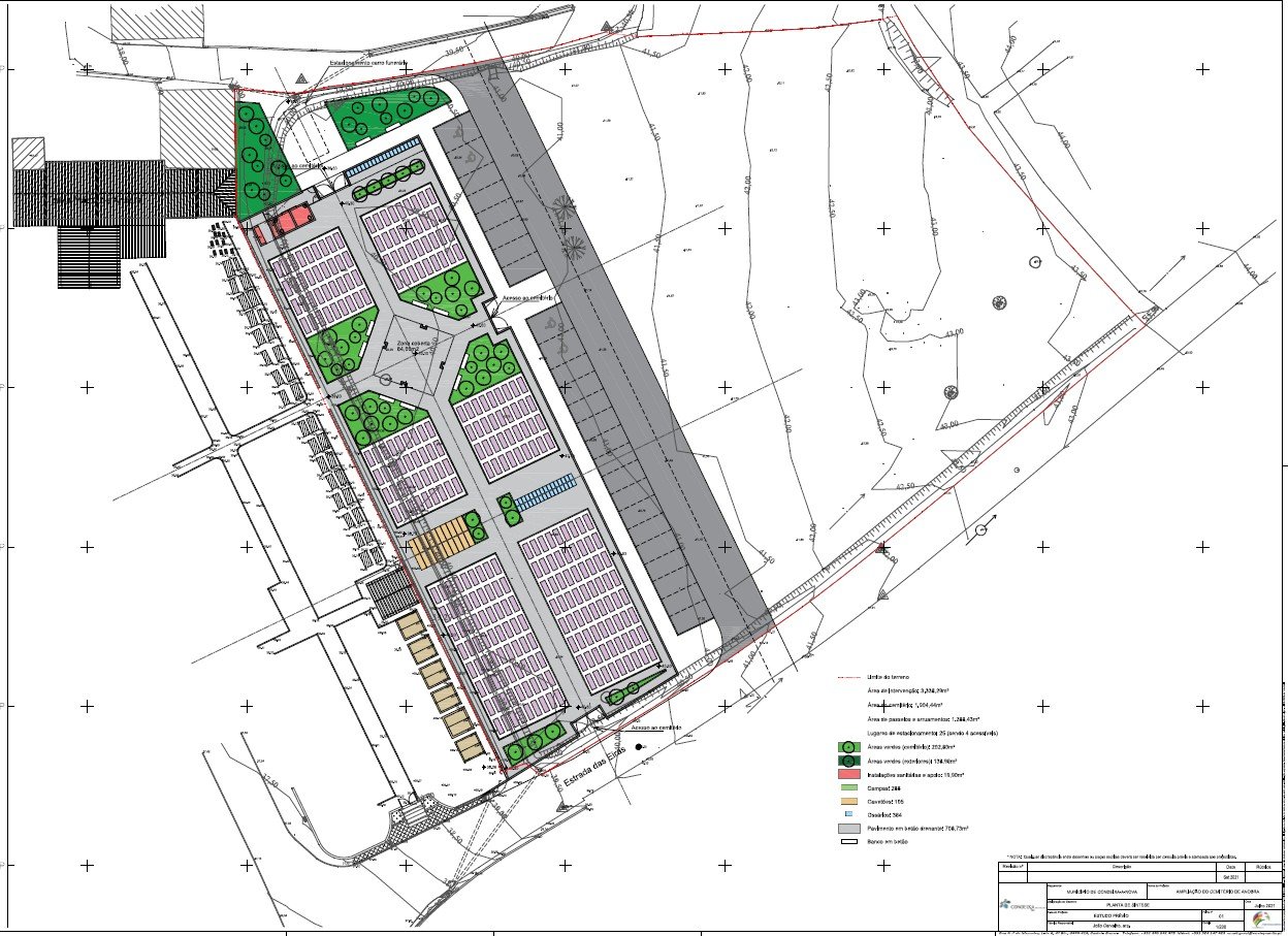 Projeto de execução para ampliação do cemitério de Anobra