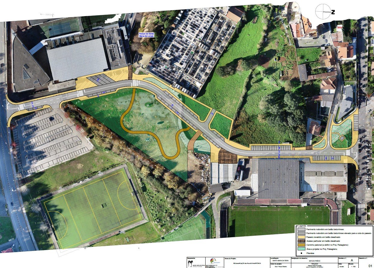 Projeto para a Requalificação da Rua dos  Murtórios, Santa Maria de Lamas